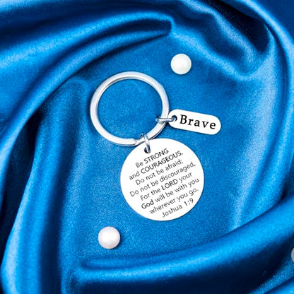 Christian Gifts for Men Women Religious Brave Keychain Gifts