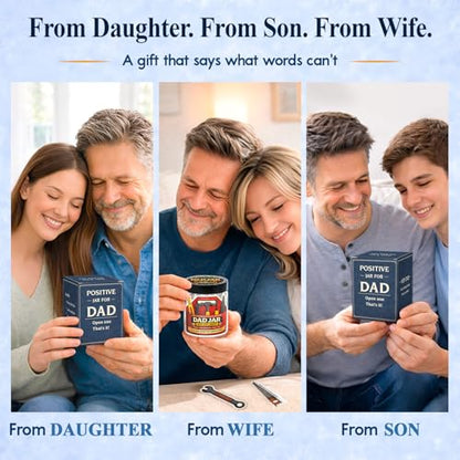 60 Dad Jokes Cards Jar, Funny Birthday Gift for Dads from Daughter, Son, Wife - Stocking Stuffers, Christmas White Elephant Gifts for Adults, Men Granpa Gift, Funny Gag Gifts for Men - color: Positive Dad Fix