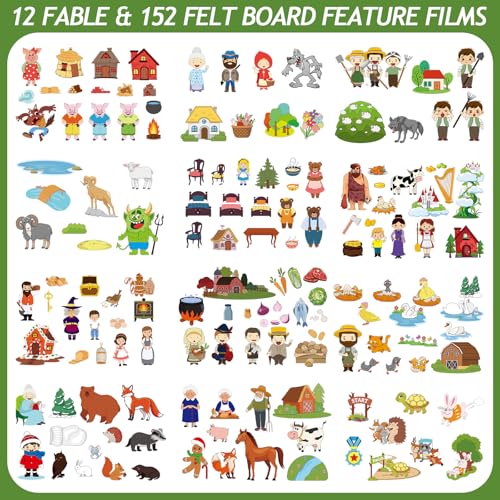 Windkream 12 Set Felt Story Pieces Flannel Board Preschool,Nursery Tales - style: Nursery Tales