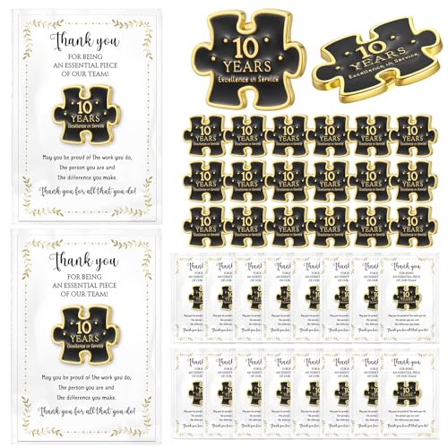 20 Set Year of Service Pin Employee Appreciation Gifts Bulk - style: 10 Year