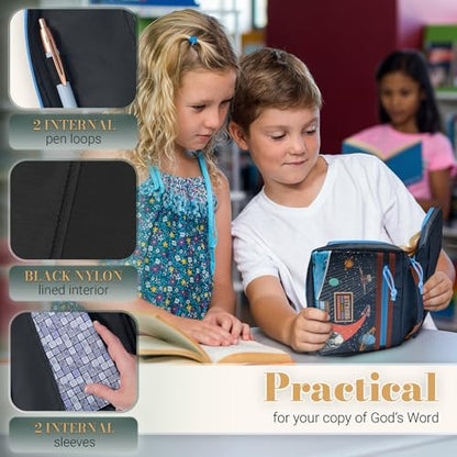 Christian Art Gifts Polyester Bible Cover Case: Be Strong Bible Verse - size: Medium