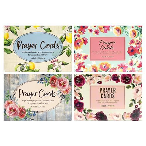 CrownJewlz Christian Bible Verse Prayer Cards, Lemon & Floral - style: Lemon & Floral