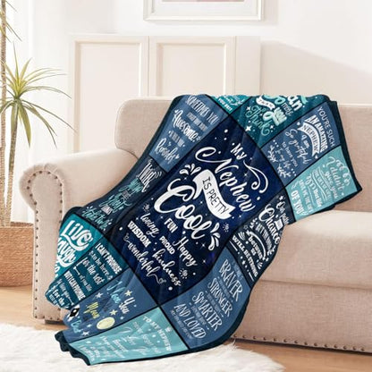 Nephew Gifts from Auntie & Uncle, Nephew Blanket 50"x 60" Soft Throw - color: My Nephew-1, size: 50"x60"