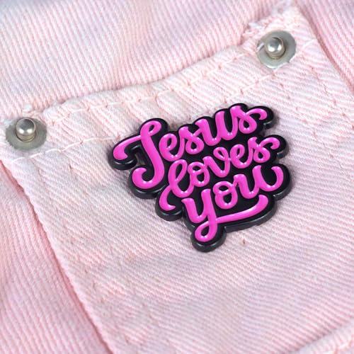 Jesus Loves You Enamel Pins, Jesus Quote Saying Pins, Christian Faith Brooch, Religious Brooches, Jesus Badges, Brooch Badge For Christian God Lover, Religious Decoration Pin Jewelry Accessories