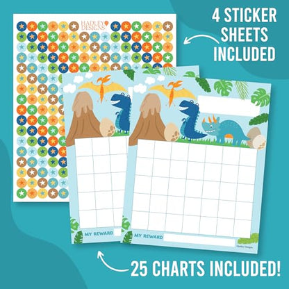 Sticker Chart for Kids Behavior at Home and Back to School Reward Charts - color: Dinosaur