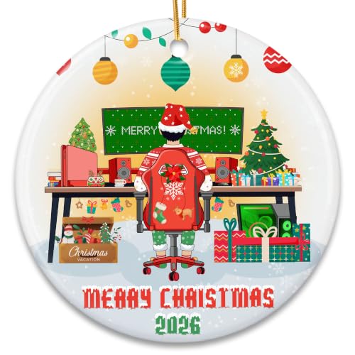 ZAGKOO Gamer Christmas Ornament 2026 - Gaming Ornaments for Teen Boys, Him - color: Christmas Gamer 2025