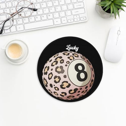 Funky Cheetah Print Lucky 8 Ball Round Gaming Mouse Pad, Trendy Leopard Print Round Mousepads for Desk Home Office Computers Laptop Accessories, Preppy Girly Pink Office Supplies, 7.9x7.9 Inch - color: Cute Sloth 19