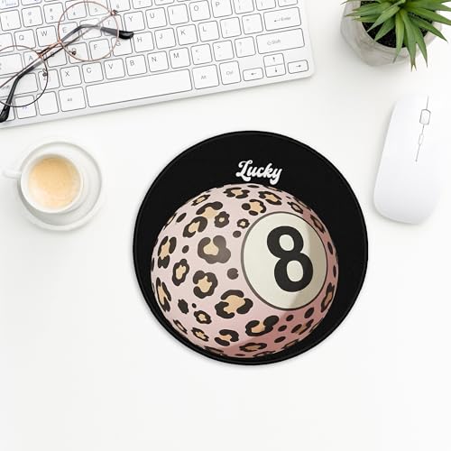 Funky Cheetah Print Lucky 8 Ball Round Gaming Mouse Pad, Trendy Leopard Print Round Mousepads for Desk Home Office Computers Laptop Accessories, Preppy Girly Pink Office Supplies, 7.9x7.9 Inch - color: Cute Sloth 19