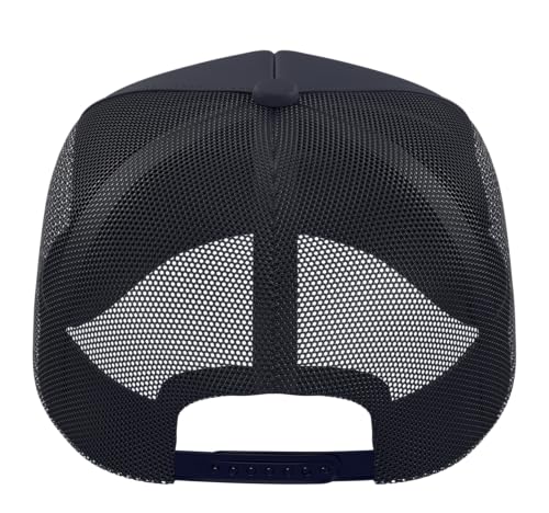 Mechanic Cross of Wrenches Inspiring Christian Faith Trucker Hat with Adjustable Mesh Back - color: Navy Blue