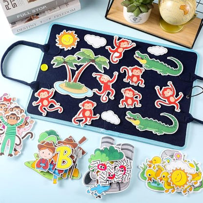 SmoothNovelty 12 Pack Flannel Felt Board Stories Set with a Foldable Board for Preschool Activities Boys Girls(Nursery Rhymes) - style: Nursery Rhymes