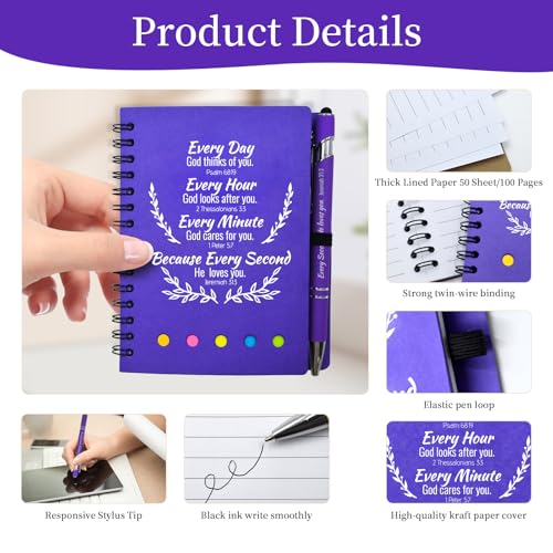 Tarevaniwa 40 Pcs Bulk Christian Gifts Prayer Journal for Woman - 20 Set Christian Spiral Notebook & Religious Pen - Church Gifts for Inspirational, Sunday School, Bible Study, Devotions (Colorful) - color: A-Colorful, size: 20