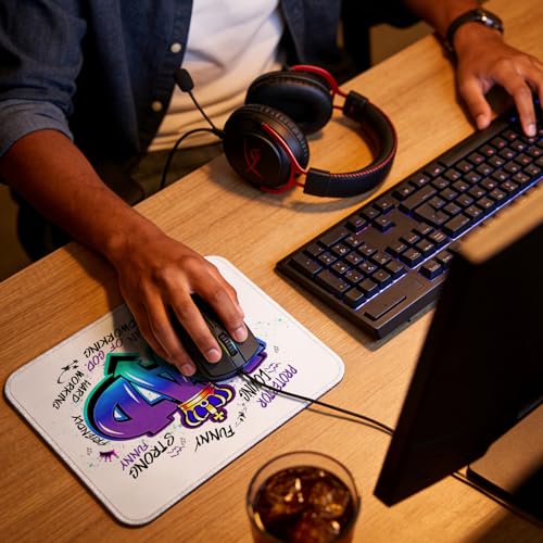 Dad Mouse Pad, Dad Father's Day Birthday Gifts from Daughter and Son Mouse Pad for Work Computers Laptop Home Office Desk Accessories, 9.5x7.9 Inch - color: Interesting text Mouse pad S