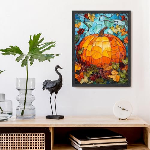 Pumpkin Diamond Art Kits for Adults,Fall Diamond Painting Kits for Beginner - color: JOJO-DP94