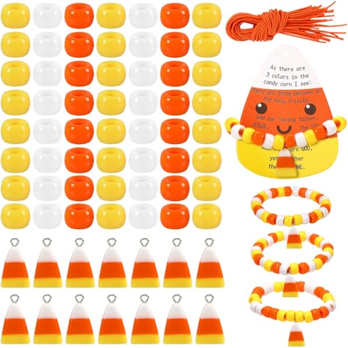 UPINS 30Sets Halloween Candy Corn Beads Craft for Church Sunday School