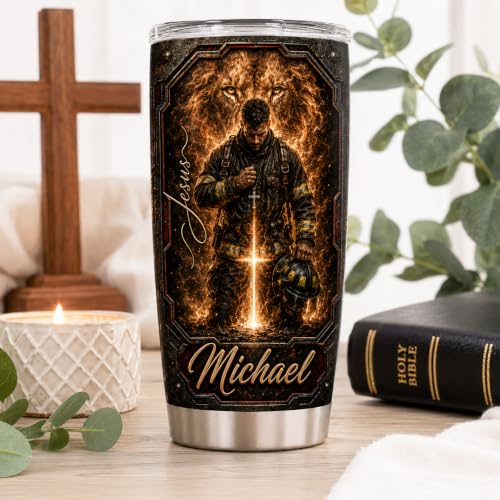 Personalized Christian Gifts For Men - Bible Faith Man Of God Warrior Christ Tumbler V10 - A Child Of God Religious For Dad, Husband, Grandpa on Fathers Day, Christmas, Birthday - color: CH-VAR-10