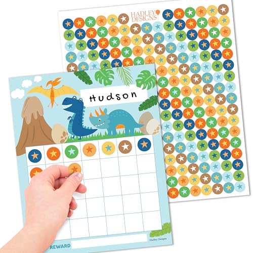 Sticker Chart for Kids Behavior at Home and Back to School Reward Charts - color: Dinosaur