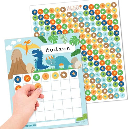 Sticker Chart for Kids Behavior at Home and Back to School Reward Charts - color: Dinosaur