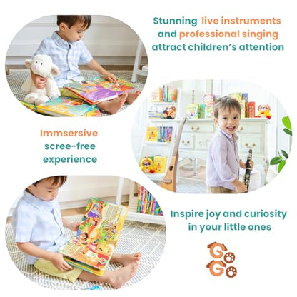 GO GO Jesus Loves Me Sound Book, 10 Christian Songs, USB-C Rechargeable, Musical Learning Toy for Toddlers 1-3 - color: Jesus Loves Me