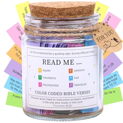 Read Me When Bible Verses Jar, Bible Verse Jar, Christian Gifts for Women - color: Bible Ver Jar
