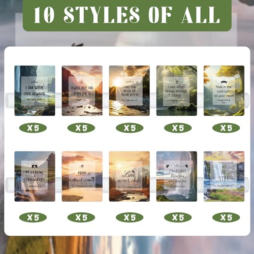50 Pack Christian Lip Balm Bulk for Women Men Religious Lip Balms - style: Scenery