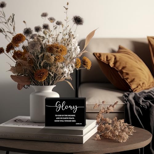 Yalikop 6 Pcs Bible Verse Christian Mini Wooden Sign, Charming Style - style: Charming Style