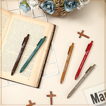 Sayglossy 50 Pcs Christian Pen, Religious Pen Gift, Classic, English - color: Christmas Color, style: English