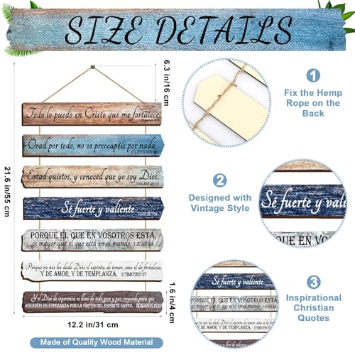 Yookeer 7 Tier Christian Wall Art Bible Verses Brown Spanish Style - color: Brown, style: Spanish Style