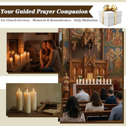 12 PCS White Candles in Glass, 2 Inch x 8 Inch Unscented Prayer Candle,Suitable for Various Occasions Such as: Memorials, Religious, Catholicism, Churches, Altars, Vigils, etc.