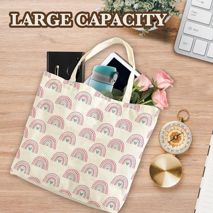 Pink Canvas Bag - style: Rainbow