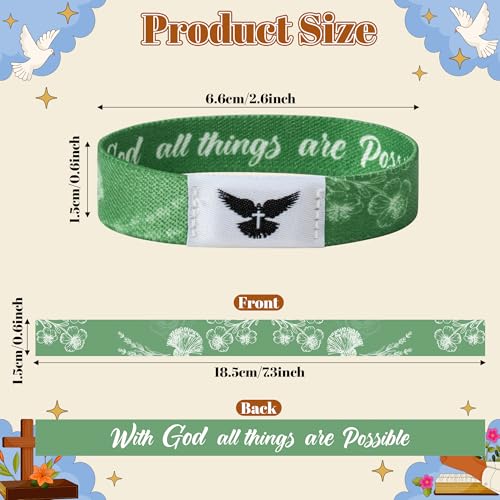 EYxsaxenk Colorful Religious Scripture Daily Bible Verse NFC Bracelets Set - color: Set C