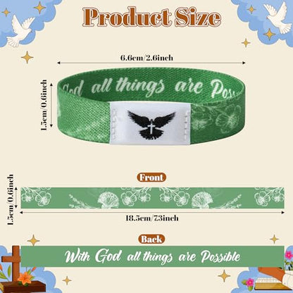 EYxsaxenk Colorful Religious Scripture Daily Bible Verse NFC Bracelets Set - color: Set C