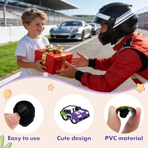 Cute Pins Bulk, Funny Lapel Badge Pins Rubber Brooch Pins for Backpacks, Hats, Bags - style: Racing car-30PCS