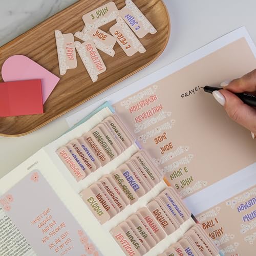 DiverseBee Laminated Bible Tabs for Kids, Teens and Women (Groovy) - color: Groovy