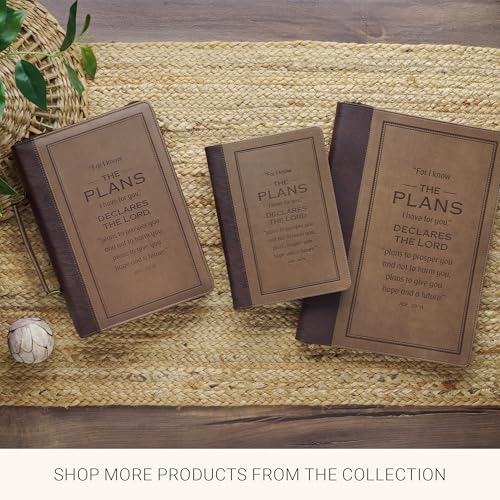Christian Art Gifts Premium Faux Leather Bookmark: I Know the Plans - color: Brown/Know the Plans