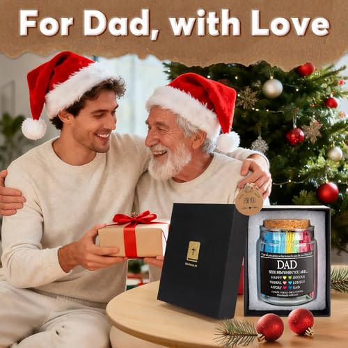 Fathers Day Christian Gift for Dad from Daughter Son, Birthday Gifts for New Daddy Father in law Stepfather Stepdad, Prayer Jar, Hope Jars, Bible Stuff, Scripture Christmas Dad Gift, Bible Jar for Men - style: Dad