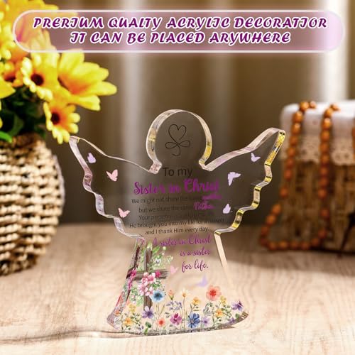 Gerrii Christian Gifts Women Angels Spiritual Desk Decor, Sister in Christ - style: Sister in Christian