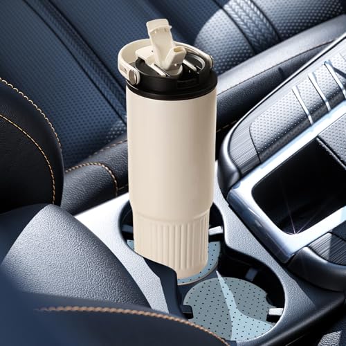 2 Pack Car Coasters for Cup Holders, Cute Car Accessories Interior (Blue Polka Dots) - color: Blue Polka Dots