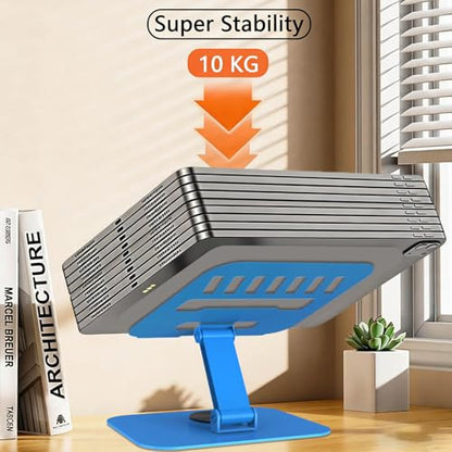 Metal Tablet Stand Holder Adjustable for iPad Kindle Tab, Blue - color: Blue