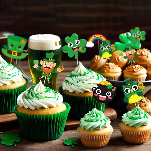 Haooryx St.Patrock’s Day DIY Stickers - 300 Pcs St.Patrock’s Day Make Your Own Shamrock Leprechaun Green Hat Waterproof Vinyl Reusable Laptop Sticker Roll Scrapbook Water Bottle Page Activity Pad - style: St.Patrock's Day 1Roll