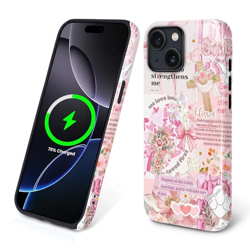 Magnetic Case for iPhone 15 Plus, Compatible with Magsafe PC Hard Shell & Silicone Inner Bumper Anti-Scratch Full-Body Cover Shockproof Slim Design Retro Newspaper Collage Religious Jesus - color: Retro Newspaper Collage Religious Jesus, size: iPhone 15 P