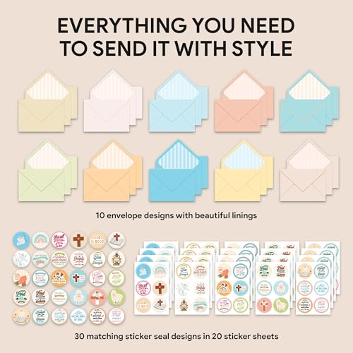Decorably 120 Pack Inspirational 4x6in Christian Greeting Cards