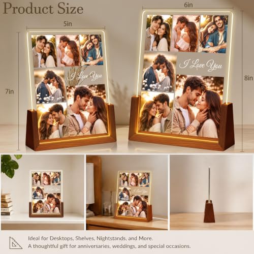 Custom Picture Frames Anniversary Couple Gifts for Girlfriend Women Men - color: S4