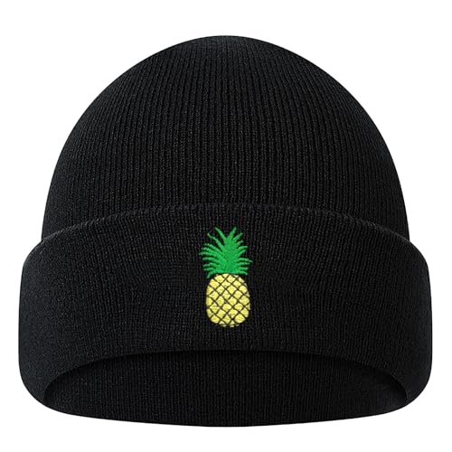 Jesus 3 Nail Cross Hat Christian Cross Beanies Women Hat Embroidery Nail Cross Winter Warm Knit - color: Pineapple