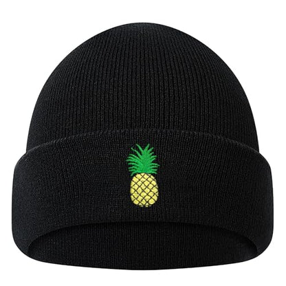 Jesus 3 Nail Cross Hat Christian Cross Beanies Women Hat Embroidery Nail Cross Winter Warm Knit - color: Pineapple