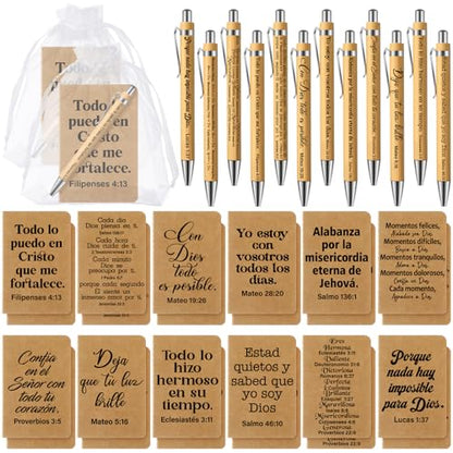 Fuyoooo 72 Pcs Spanish Christian Gift Notebook Set Regalos Cristianos En Español Para Women Men Bible Church Catholic Religious for Back to School Office Sunday School Bible Study Group(Vintage Style) - style: Vintage Style