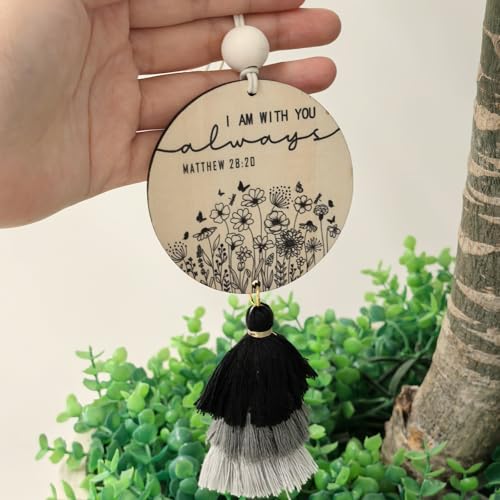 Christian Car Charm Cute Rear View Mirror Accessories for Women - color: Black