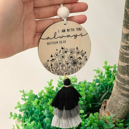 Christian Car Charm Cute Rear View Mirror Accessories for Women - color: Black