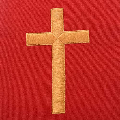 BLESSUME Church Clergy Pastor Cross Embroidered Stole - color: Red 4