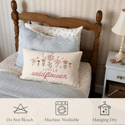 Wildflower Nursery Decor Girl Nursery 12x20 Pillow Cover， - color: Little Wildflower