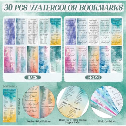 Gueevin 30 Sets Christian Gifts Bulk for Woman, Watercolor Style
